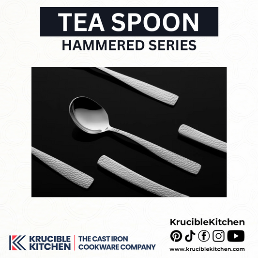 Stainless Steel Tea Spoon 11-Guage Hammered Handle