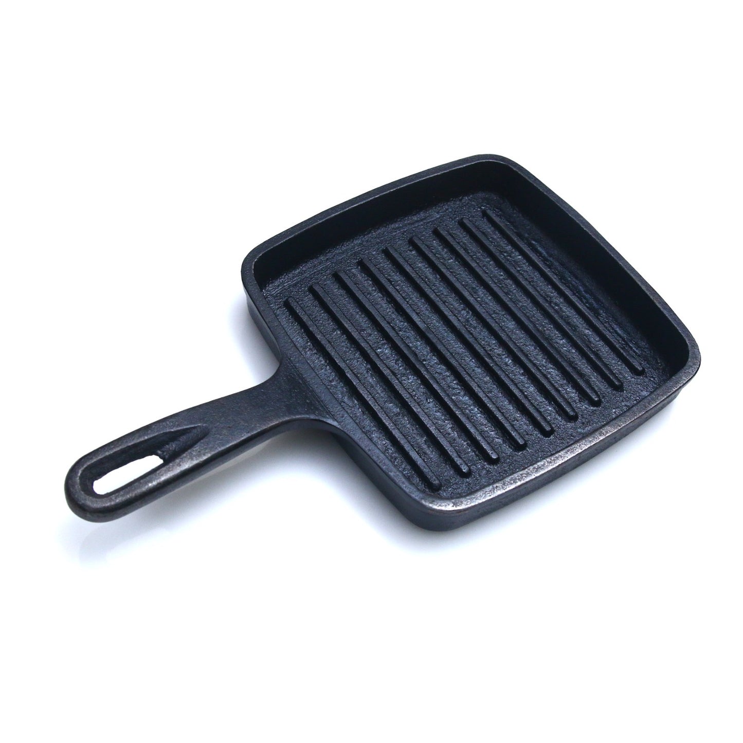 Grill Pan 5.5β (14CM), Cast Iron Krucible Kitchen Seasoned