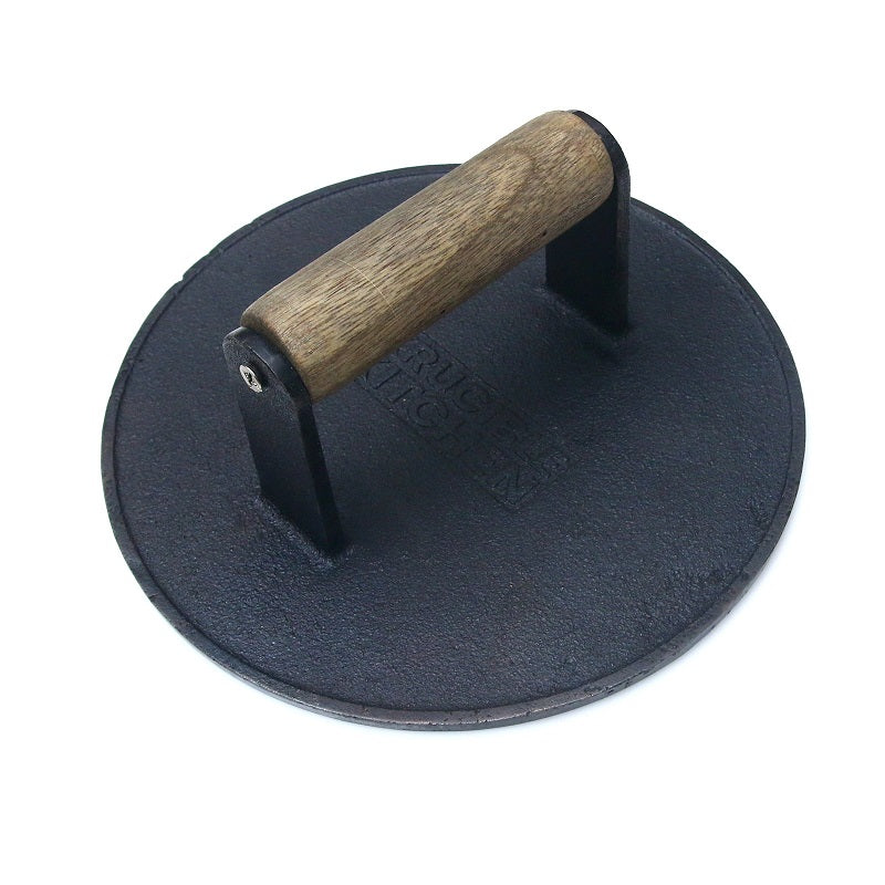 Burger Press, Cast Iron Krucible Kitchen Seasoned