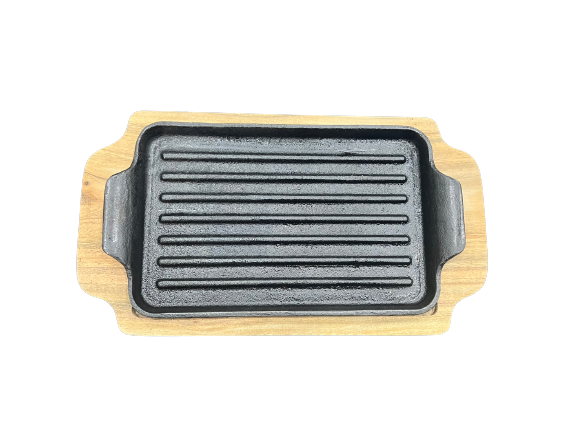 Sizzler 10" (25 cm) Rect Cast Iron Krucible Kitchen SZ10G-RT