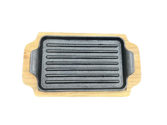 Sizzler 10" (25 cm) Rect Cast Iron Krucible Kitchen SZ10G-RT
