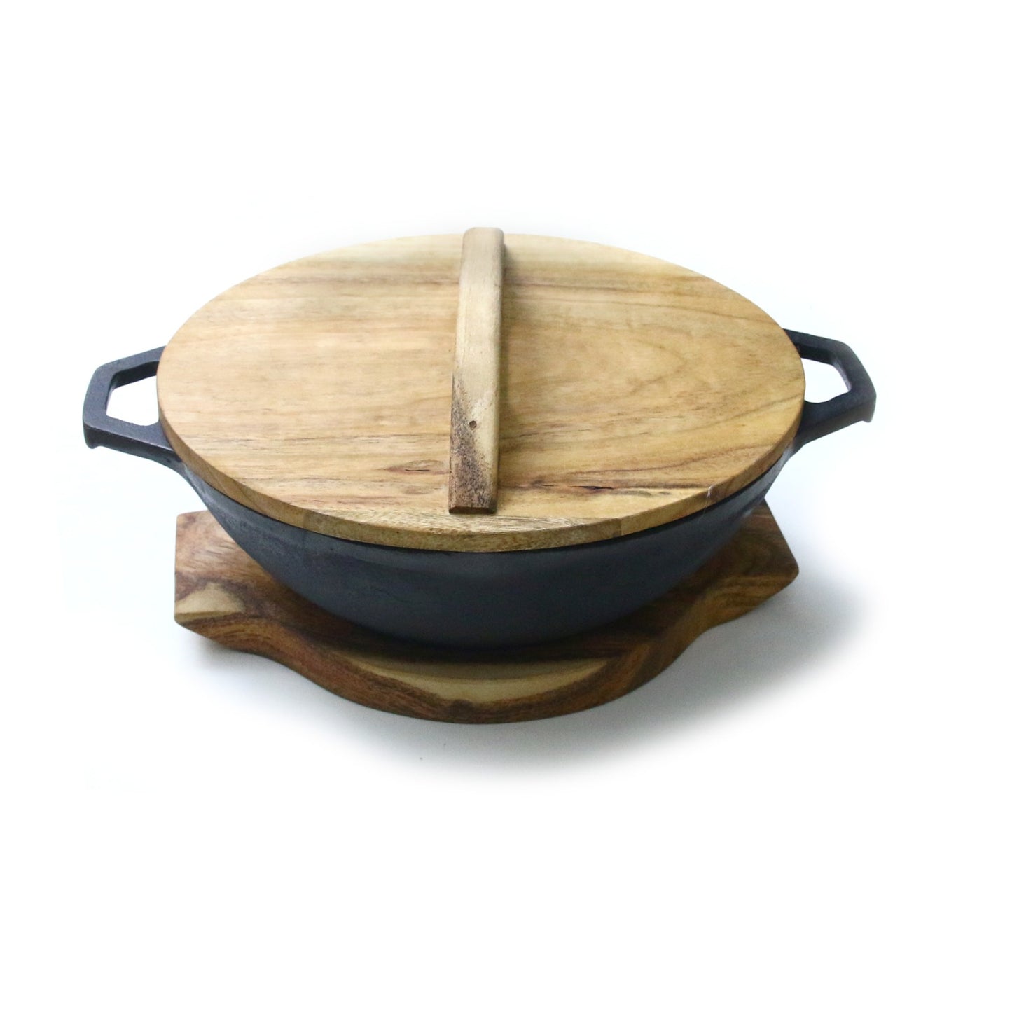 Wok 9" (23 cm) Cast Iron Krucible Kitchen