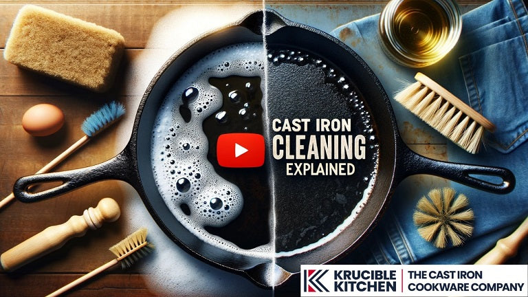 Load video: cast iron, frying pan, tawa, wok cleaning washing