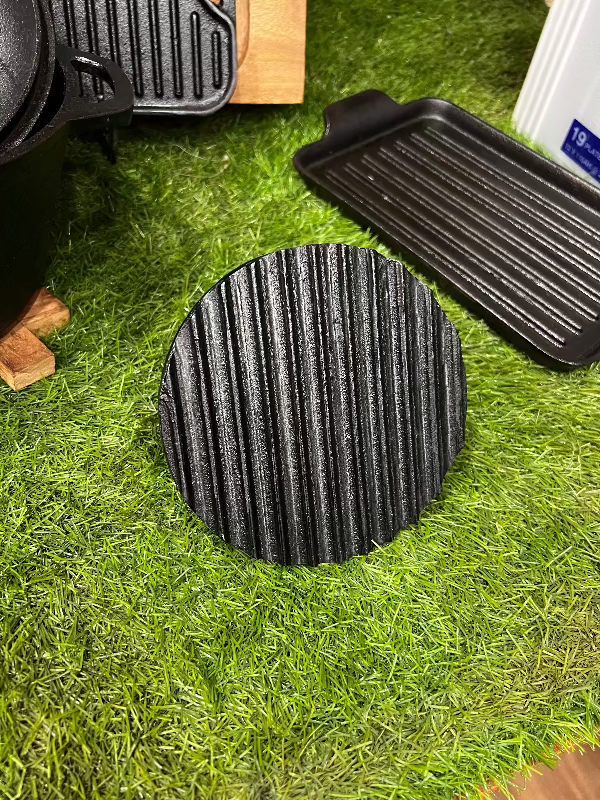 Burger Press, Cast Iron Krucible Kitchen Seasoned