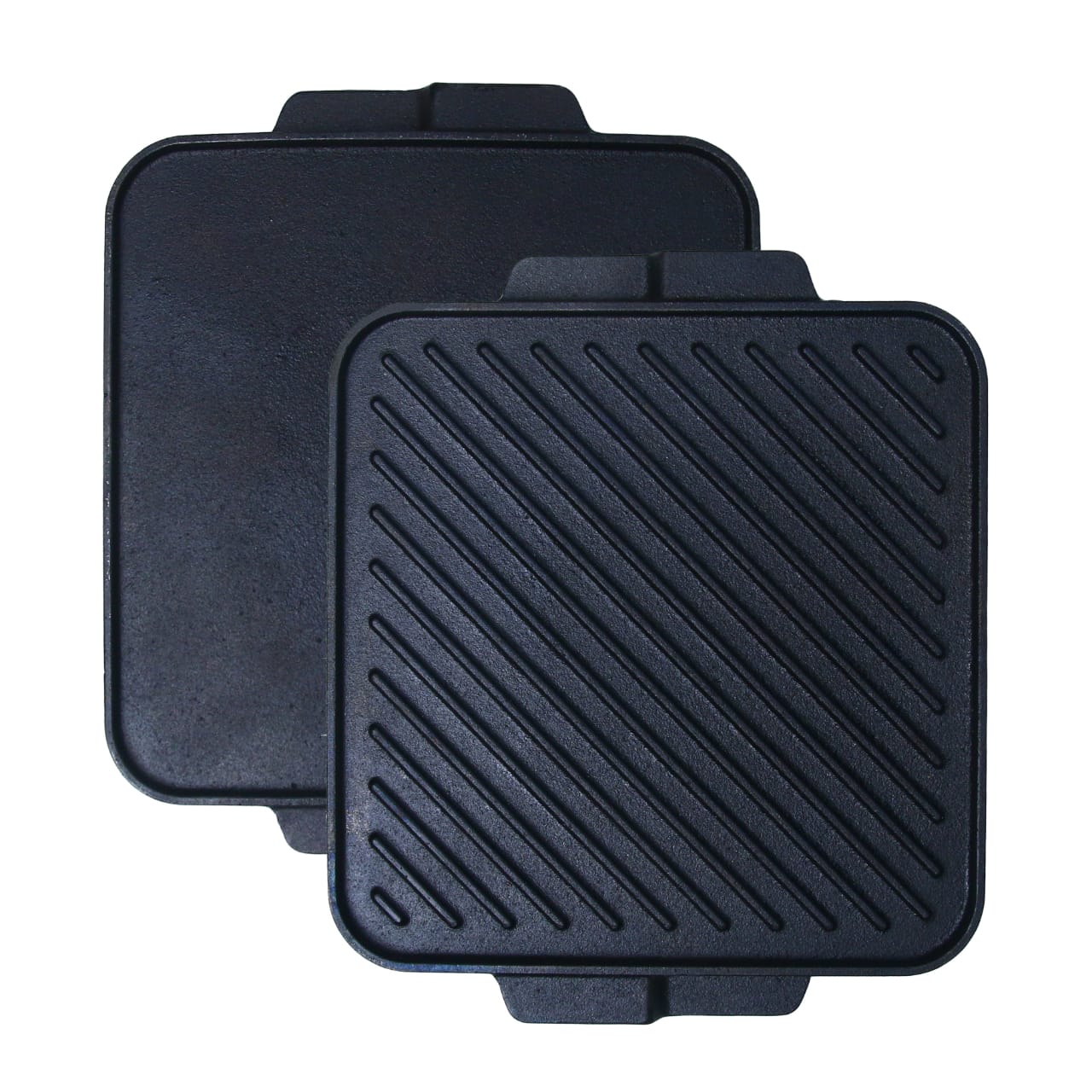 SBRGG10 Reversible Grill Griddle 10.5 Inches Square, Cast Iron Krucible Kitchen Seasoned