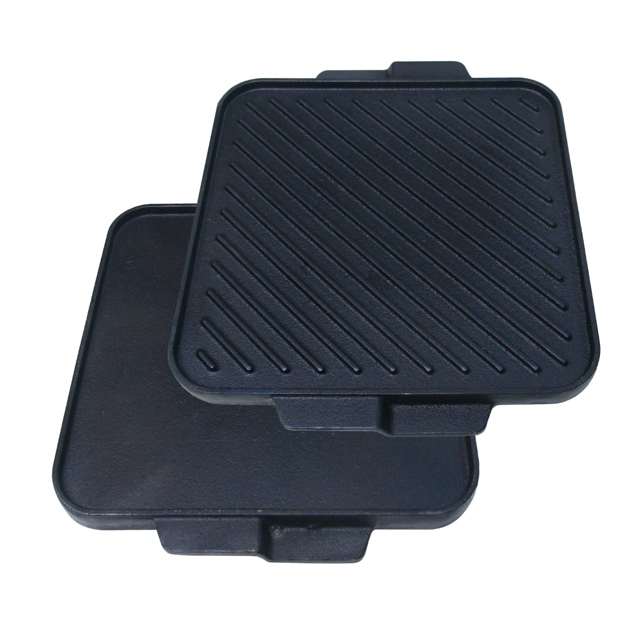 SBRGG10 Reversible Grill Griddle 10.5 Inches Square, Cast Iron Krucible Kitchen Seasoned