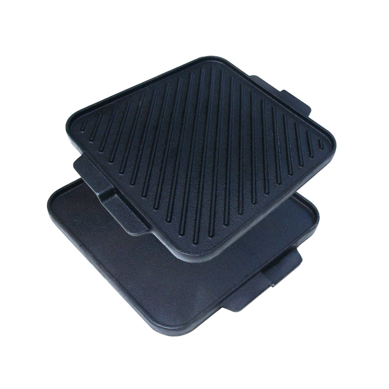 SBRGG10 Reversible Grill Griddle 10.5 Inches Square, Cast Iron Krucible Kitchen Seasoned