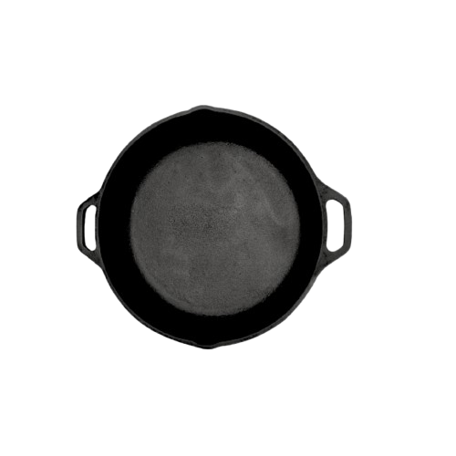 Skillet 12 In (30 Cm) Dual Handle, Cast Iron Krucible Kitchen Seasoned