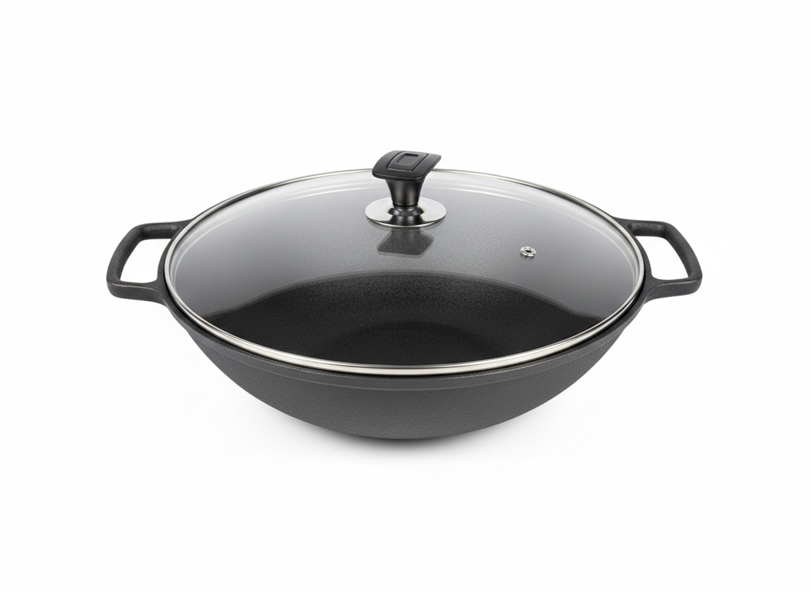 Wok 14" (36 cm) Cast Iron Krucible Kitchen