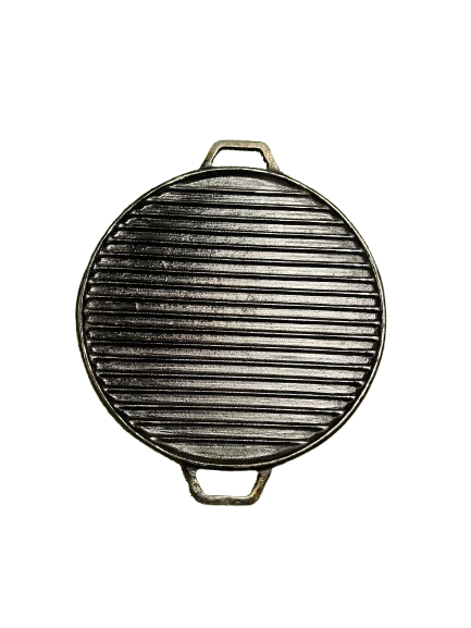 Tawa 15 In 2in1 TRGG15 Cast Iron Reversible Tawa & Grill Pan Krucible Kitchen