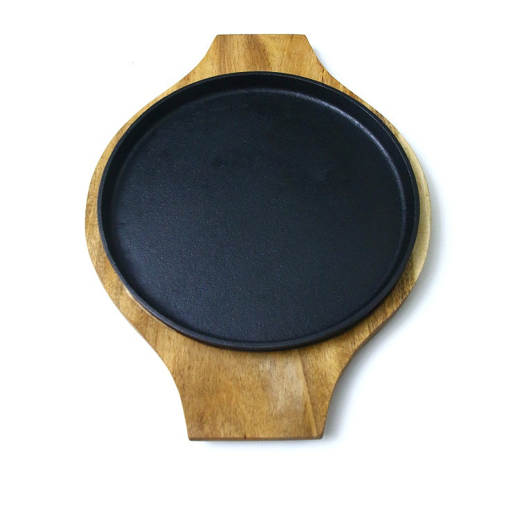 Sizzler 10" (25 cm) Round Cast Iron Krucible Kitchen SZP10F-RO