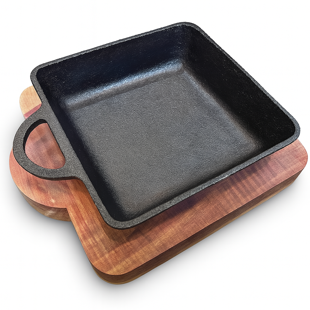 Sizzler 6" (15 CM), Cast Iron Krucible Kitchen Seasoned