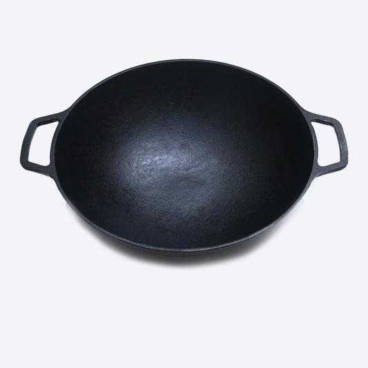 Wok 12.5" (32 cm) Cast Iron Krucible Kitchen