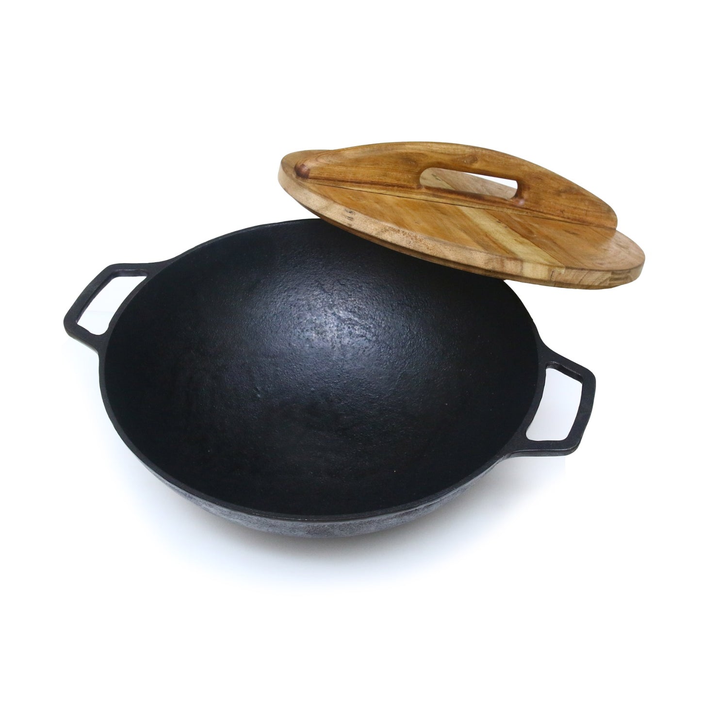 Wok 12.5" (32 cm) Cast Iron Krucible Kitchen