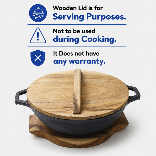 Cast Iron Wok 9" Pre-Seasoned - Krucible Kitchen