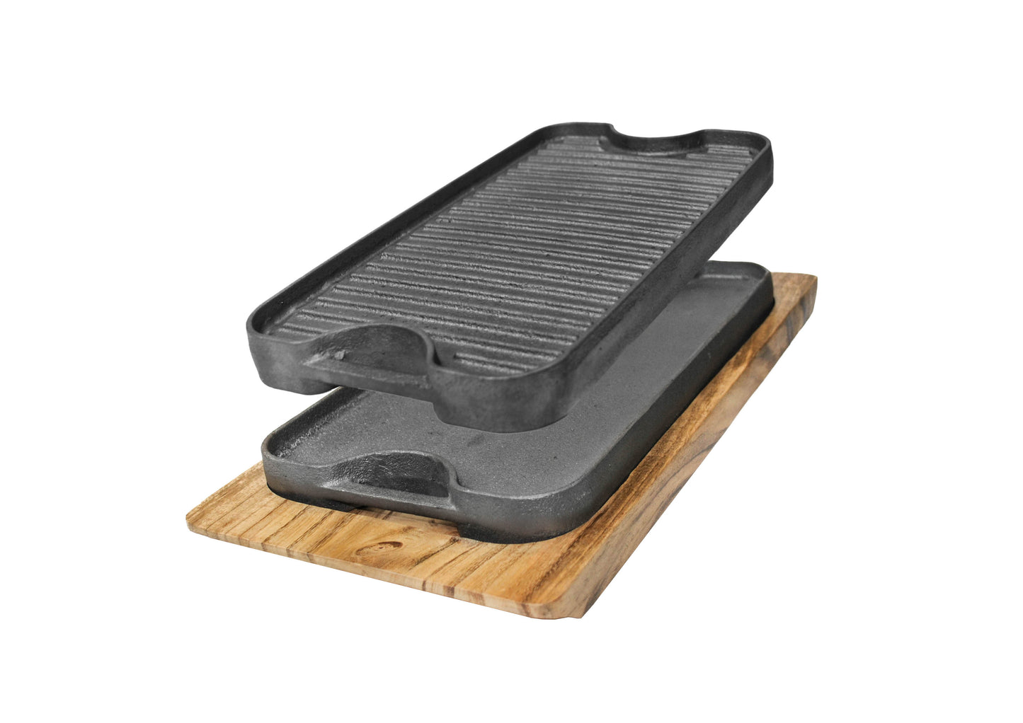 RTRGG13 Reversible Grill Griddle 13 in x 7.5 in, Cast Iron Krucible Kitchen Seasoned