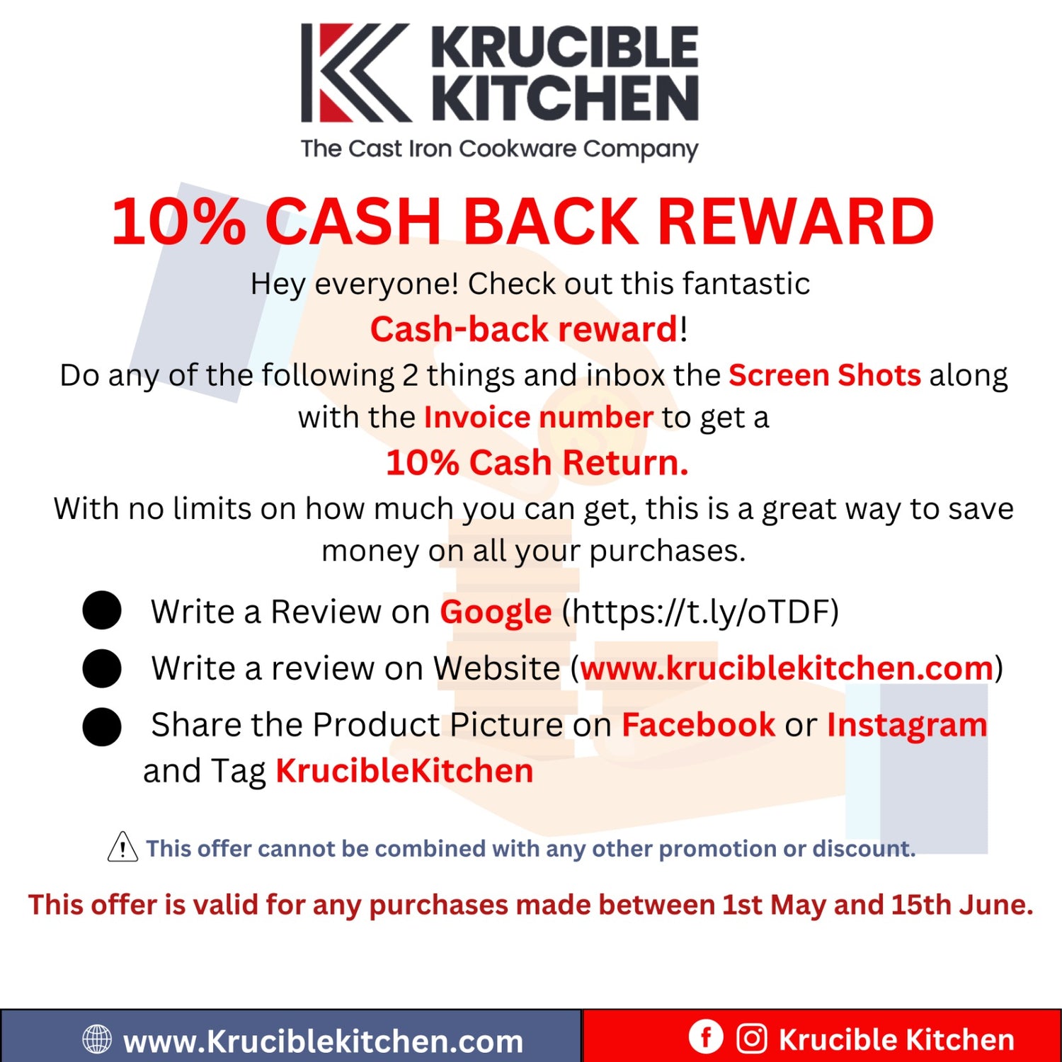 CASH BACK REWARD OFFER