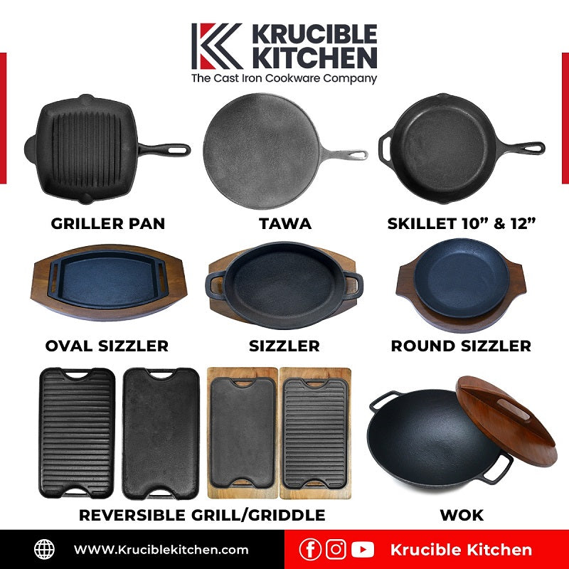 Krucible Kitchen Cast Iron Coowkare