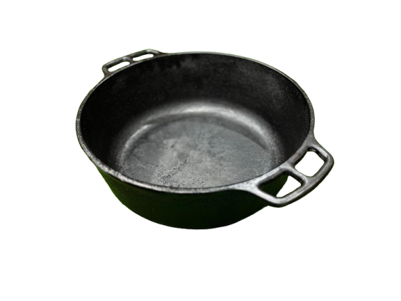 Dutch Oven Pot 9 Quarts without Lid, Cast Iron, Krucible Kitchen