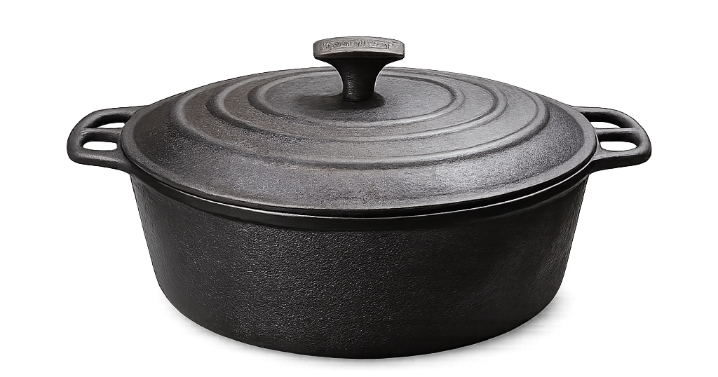 Cast Iron Dutch Oven 9 Qt Pre-Seasoned - Krucible Kitchen