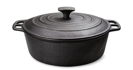 Cast Iron Dutch Oven 9 Qt Pre-Seasoned - Krucible Kitchen