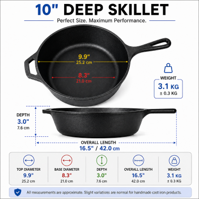 Krucible Skillet Deep Specifications