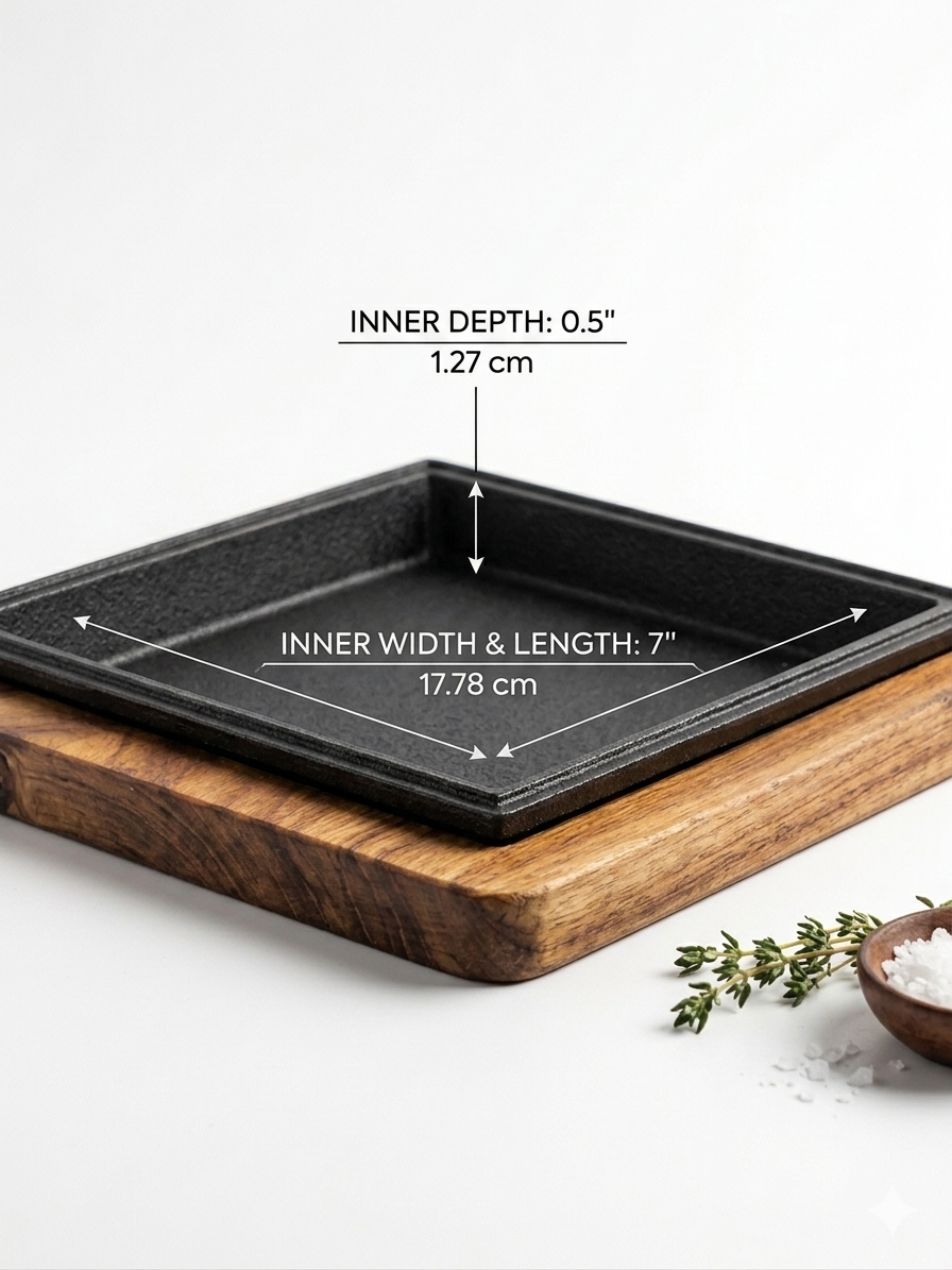 Sizzler Kunafa Plate 8" – Cast Iron | Krucible Kitchen