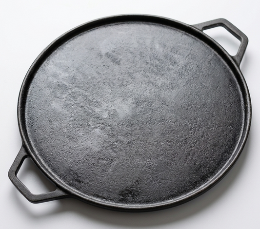 Tawa 12 In Dual Handle Classic, Cast Iron Krucible Kitchen Seasoned