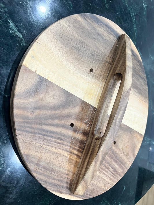 Wooden Lid for Cast Iron Wok 14 Inches