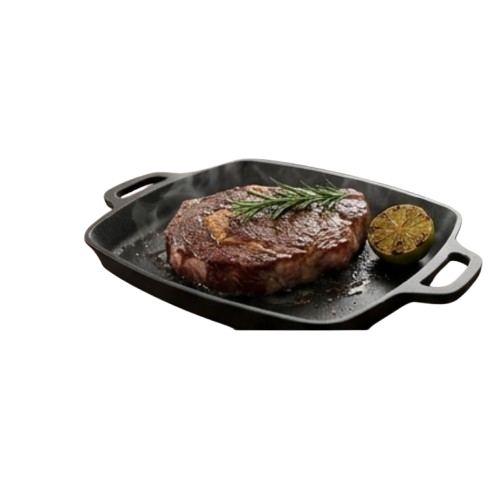 Sizzler Skillet 11" Wood Cast iron Krucible Kitchen