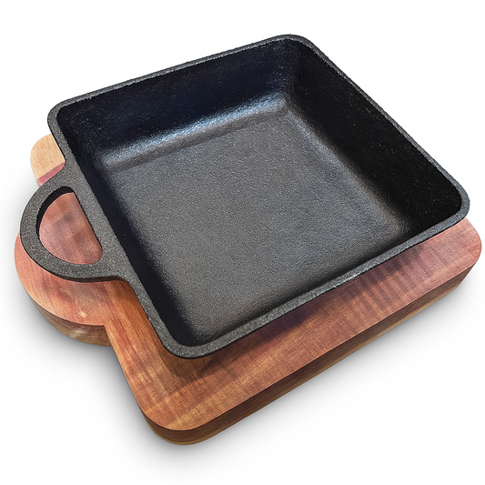 Sizzler 6" (15 CM), Cast Iron Krucible Kitchen Seasoned