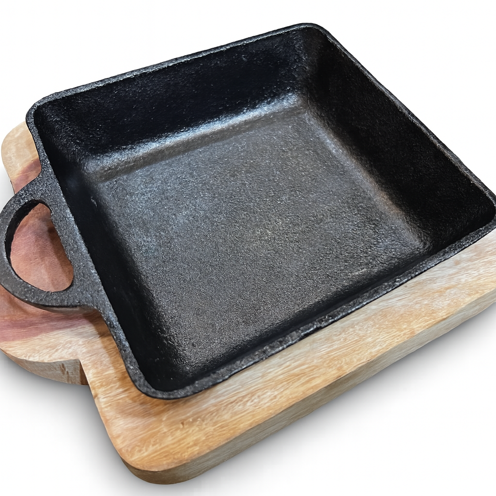 Sizzler 6" (15 CM), Cast Iron Krucible Kitchen Seasoned