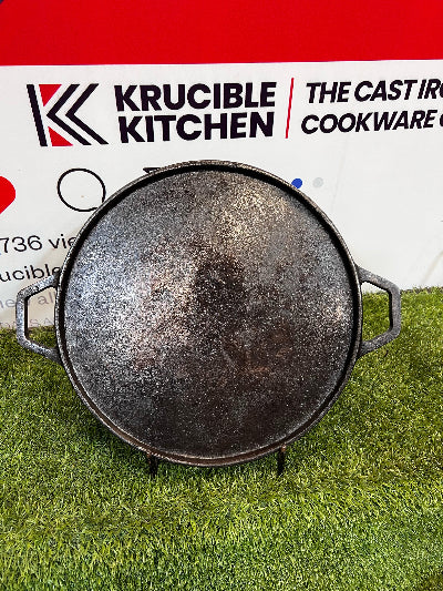 Tawa 12 Inch 2-in-1 TRGG12 Cast Iron Reversible Tawa & Grill Pan Krucible Kitchen