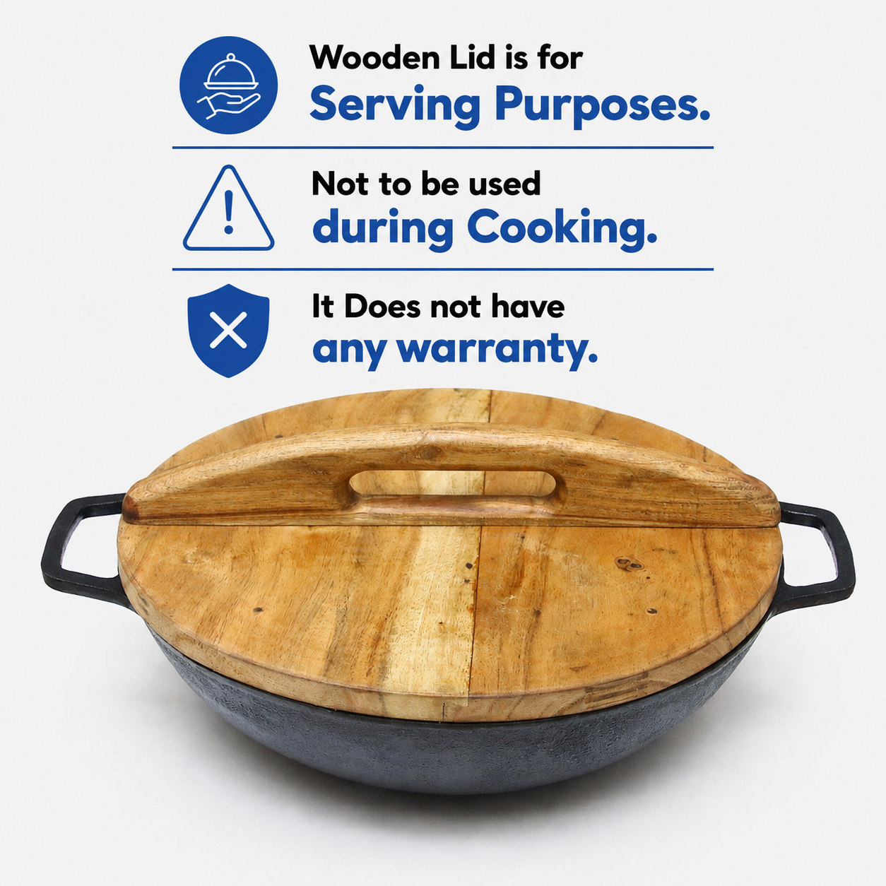 Cast Iron Wok 14" Pre-Seasoned - Krucible Kitchen